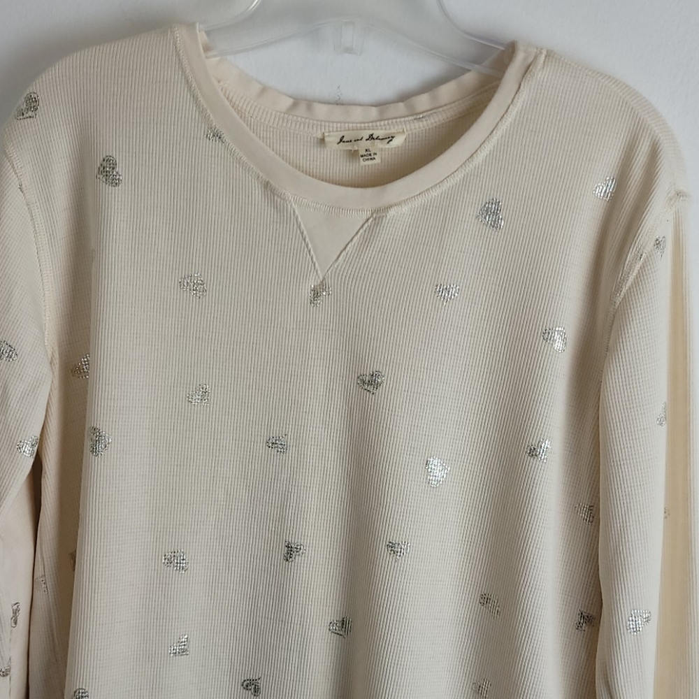 - James and Delancy waffle knit top XL